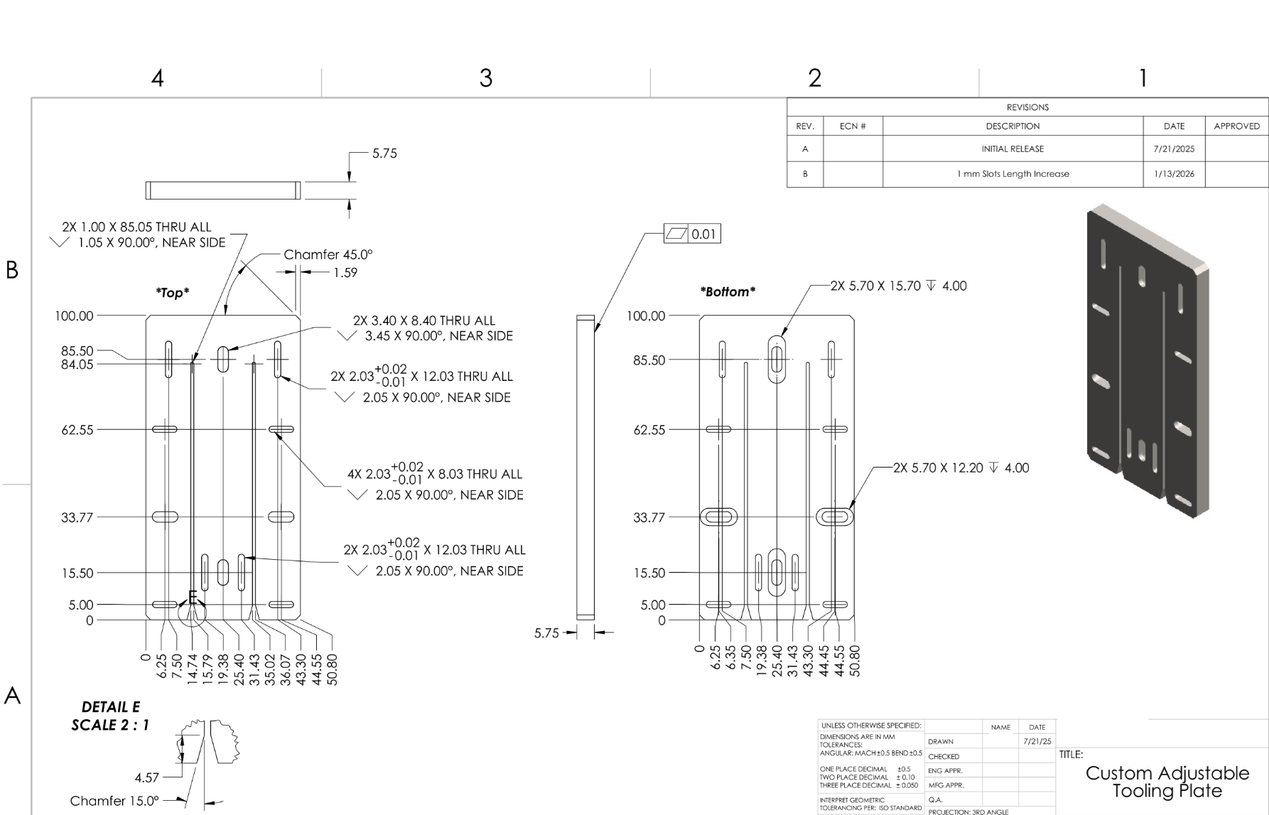 CUSTOM ADJ. TOOLIN PLATE